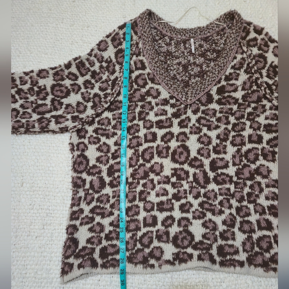 FREE PEOPLE Little Animal Pullover Knit Sweater In Grey Antler Combo Size XL - Picture 11 of 13
